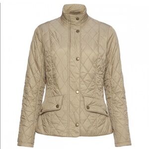Barbour Quilted Utility Jacket in Beige